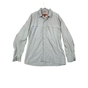 Simms Long Sleeve Fishing Hiking Vented Shirt‎ Mens Size Large